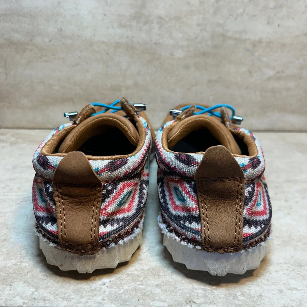 Twisted X Zero-X Women 9M WZX0006‎ Tan Leather Southwestern Loafers Shoes